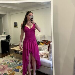 Abercrombie & Fitch Fuchsia High-Low Ruffle Wedding Dress